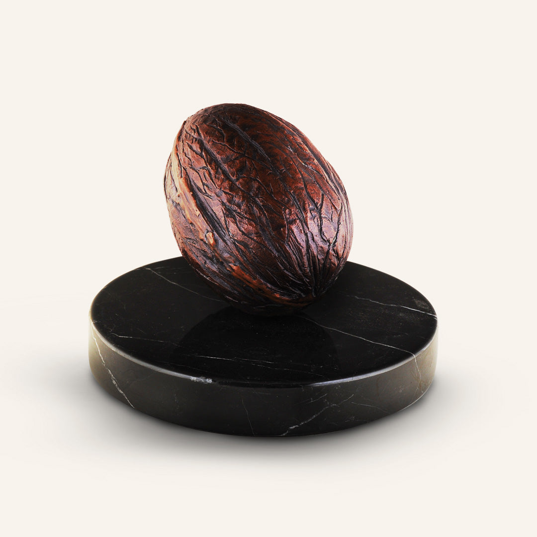 Black Marble Base Dark Brown Walnut