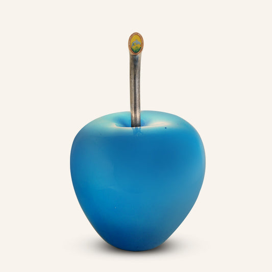 The Ocean’s Harmony – Blue Apple with Dolphin