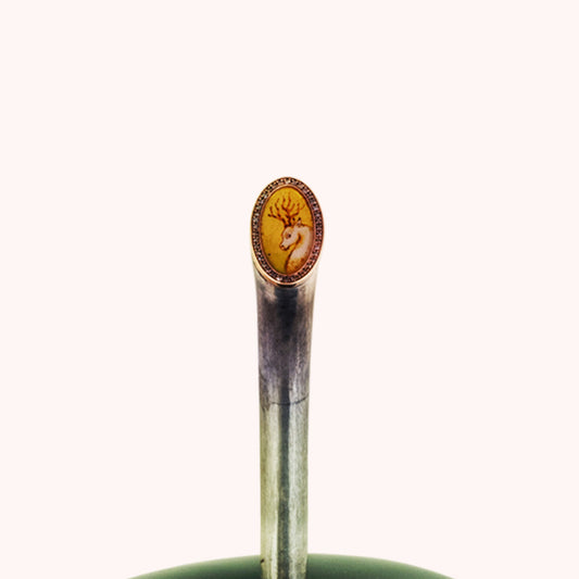 The Forest Guardian – Petroleum Green Apple with Deer